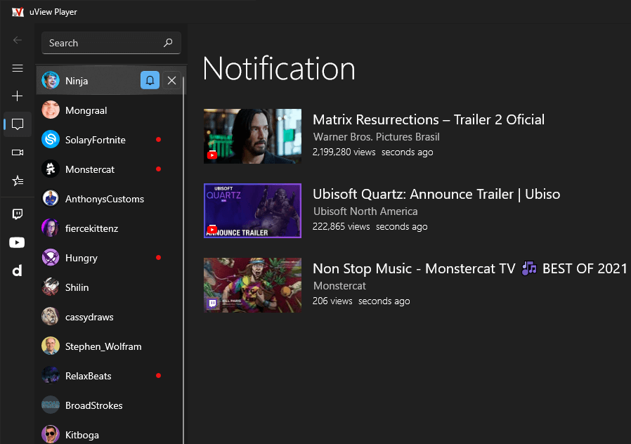 uView Explorer Manage the Channels You Follow and Receive Notifications